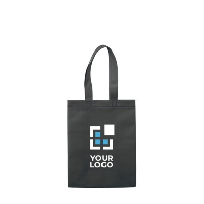 Bolsa pequeña de non-woven laminado mate con asas a juego 105 g/m2
