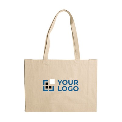 Bolsa de algodón con certificación OEKO-TEX con fuelle 280 g/m2