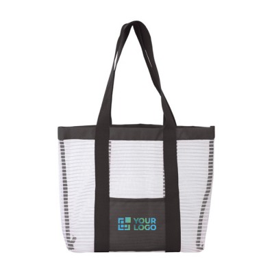 Bolsa de malla para la playa con colores y bolsillo frontal vista principal
