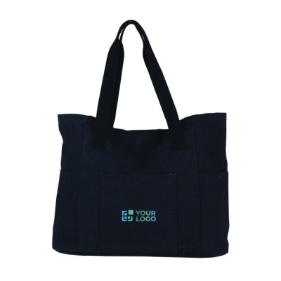 Bolsa de la compra hecha de lona reciclada con efecto lavado 290 g/m2 vista principal