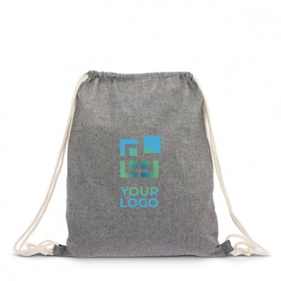 Mochila de cuerdas de algodón reciclado bicolor 140 g/m2