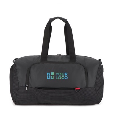 Bolsa de viaje de jacquard y PU con compartimiento para zapatos