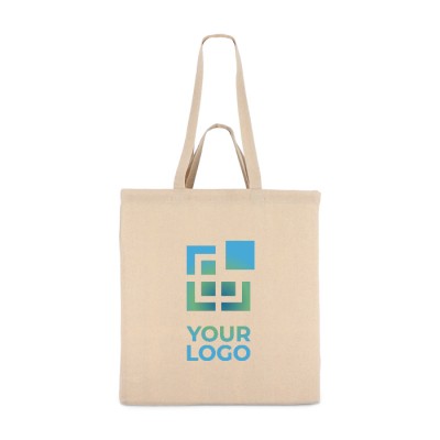 Bolsa de algodón OEKO-TEX de color natural con doble asas 140 g/m2 Bolsa de algodón OEKO-TEX de color natural con doble asas 140 g/m2