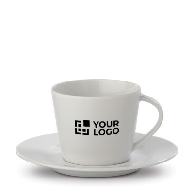 Taza para café con platillo de porcelana para espresso 160ml