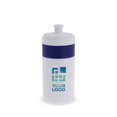 Botella deportiva libre de BPA con detalle a color 500ml color blanco/negro segunda vista