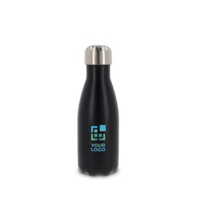 Botella de acero inoxidable de doble pared con tapón plateado 260ml