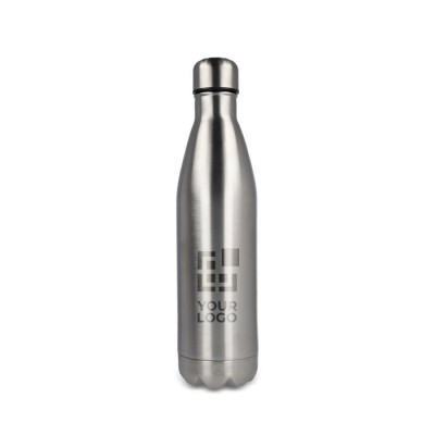 Botella de acero inoxidable reciclado con tapón plateado 750ml