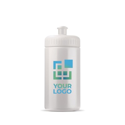 Bidón deportivo de bioplástico y libre de BPA hecho en EU 500ml color blanco/negro