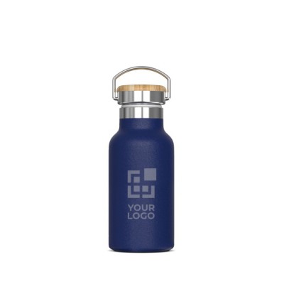 Botella térmica con recubrimiento de polvo y asa de transporte 350ml
