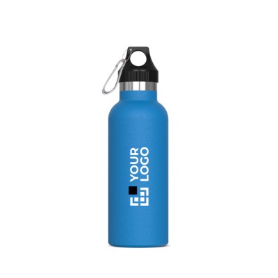 Botella de acero inoxidable 100% antifugas con mosquetón 500ml