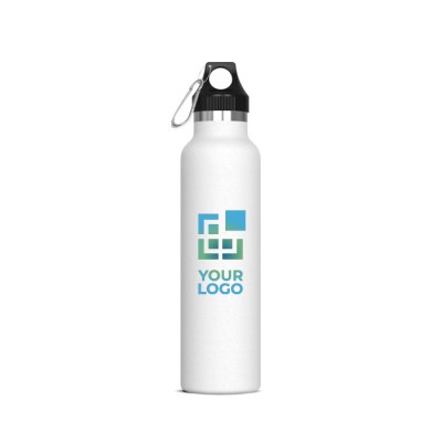 Botella de acero inoxidable 100% antifugas con mosquetón 650ml