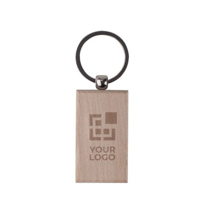 Llavero rectangular de madera para personalizar 9x3cm
