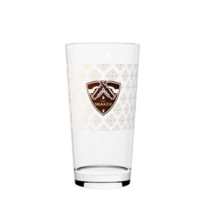 Vaso de cristal para publicidad de color transparente con logo