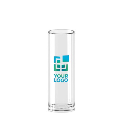 Vasos de tubo con logotipo vista principal