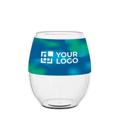 Vasos de tritán con logo de color transparente