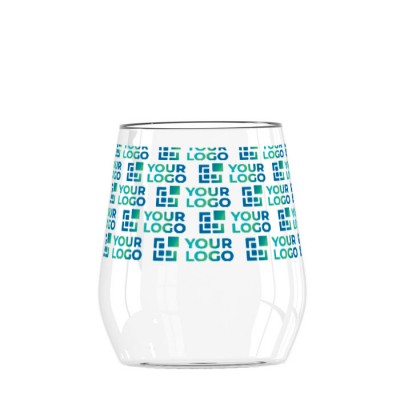 Vasos de cristal para merchandising de color transparente con logo agotado