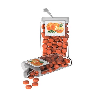 Caja con caramelos sabor naranja personalizada