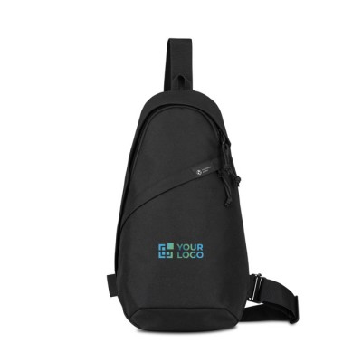 Bolsa bandolera sostenible en rPET reciclado con correas ajustables