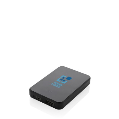 Batería externa de plástico reciclado con dos puertos 5.000 mAh