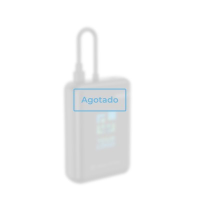 Batería externa con doble carga simultánea potencia 20W color negro vista de impresión - agotado