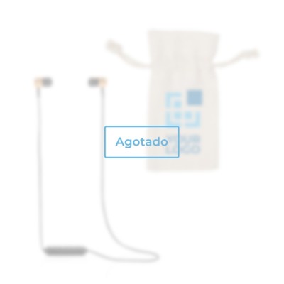 Auriculares de botón en bambú vista principal - Agotado