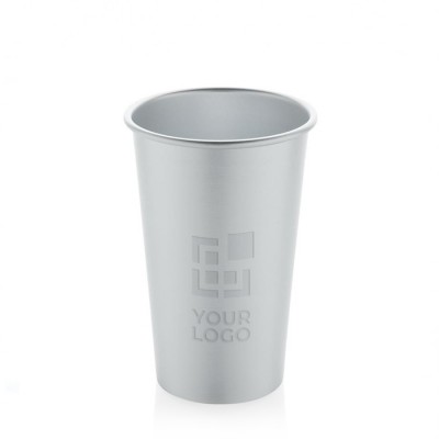 Vaso de aluminio reciclado con pared simple para bebidas 450ml