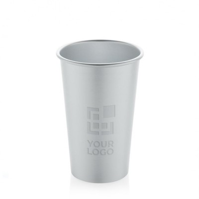 Vaso de aluminio reciclado con pared simple para bebidas 450ml