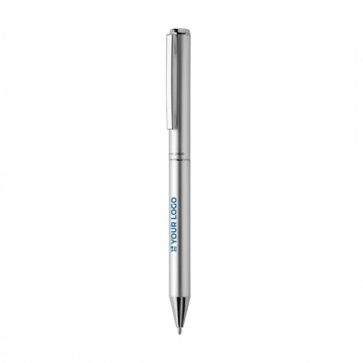 Bolígrafo elegante de aluminio reciclado con tinta azul Dokumental®