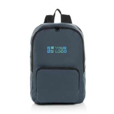 Mochila plegable de RPET ligera y con compartimento frontal