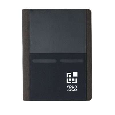Portafolios A4 con logotipo color negro