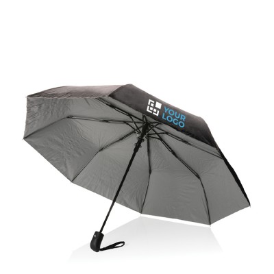 Pequeño paraguas plegable de dos colores color azul marino