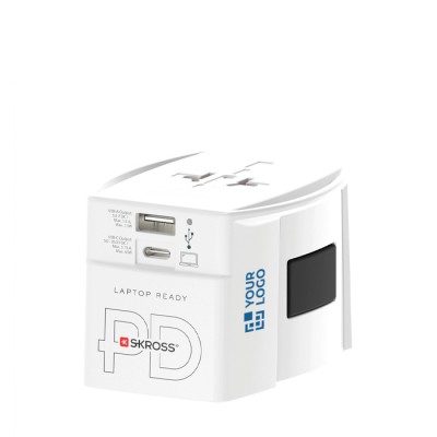 Adaptador de viaje mundial con 2 puertos y cable incluido Skross