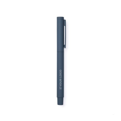 Bolígrafo elegante de acero inoxidable reciclado con tinta azul