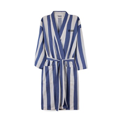 Bata de algodón reciclado estilo hammam con ajuste S/M 200 g/m2