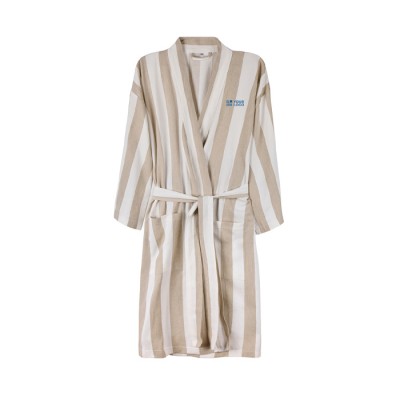 Bata de algodón reciclado estilo hammam con ajuste L/XL 200 g/m2
