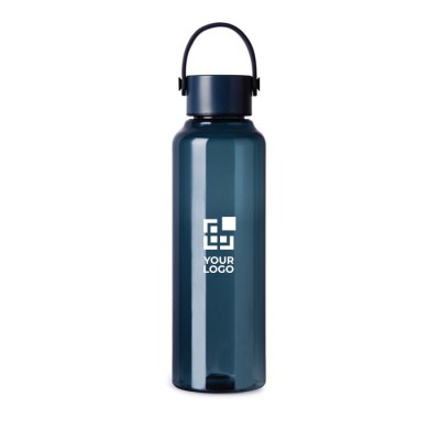 Botella RPET de diseño minimalista con tapa de acero y asa 550ml