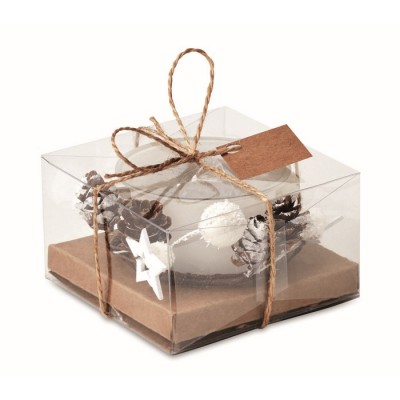 Portavelas de cristal ornamentado al estilo navideño PineTree Portavelas de cristal ornamentado al estilo navideño PineTree