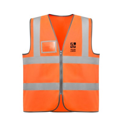 Chaleco alta visibilidad bolsillo y cremallera de poliéster Roly Polux