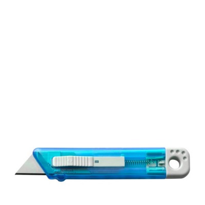 Cúter transparente de plástico con retorno de seguridad automático Cúter transparente de plástico con retorno de seguridad automático