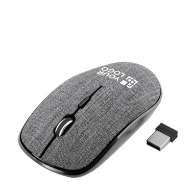 Ratón inalámbrico con cobertura texturizada de poliéster reciclado