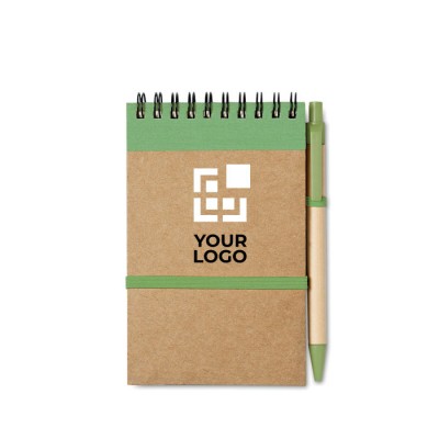 Libretas corporativas sostenibles con boli A6 hojas lisas EcoSpiral Libretas corporativas sostenibles con boli A6 hojas lisas EcoSpiral