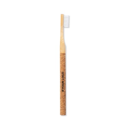 Cepillos de dientes personalizados de bambú con mango de corcho Cork Cepillos de dientes personalizados de bambú con mango de corcho Cork