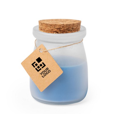Vela de distintos aromas con etiqueta de cartón personalizable Vela de distintos aromas con etiqueta de cartón personalizable