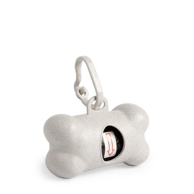 Dispensador de bolsas para perros de fibra de bambú Eco Bone  Dispensador de bolsas para perros de fibra de bambú Eco Bone
