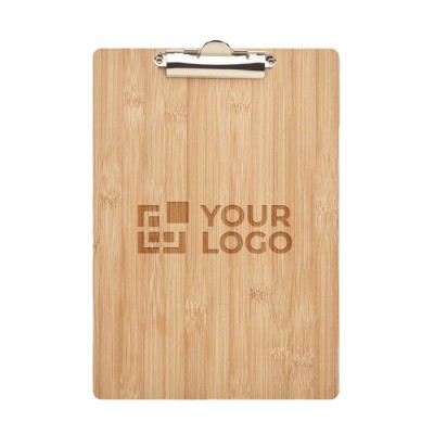 Portapapeles de bambú con clip metálico personalizado A4 Admin Portapapeles de bambú con clip metálico personalizado A4 Admin