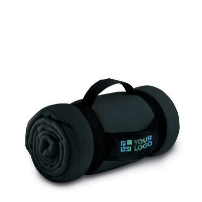 Manta publicitaria de forro polar con asa de nylon 180 g/m2 Colors