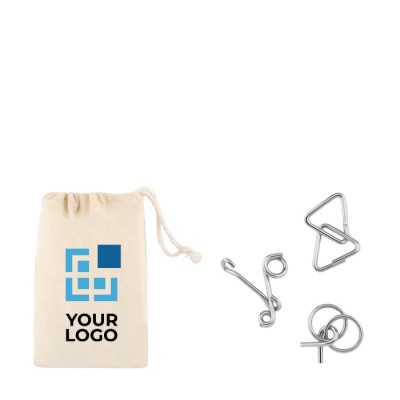 Set de 3 rompecabezas en bolsa de algodón para clientes Unhook