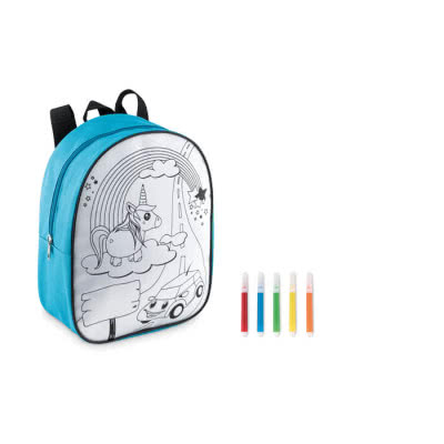 Mochila para colorear para niños en poliéster ColorTime Mochila para colorear para niños en poliéster ColorTime