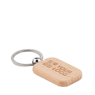 Llaveros para merchandising de madera rectangular Rectwood Llaveros para merchandising de madera rectangular Rectwood