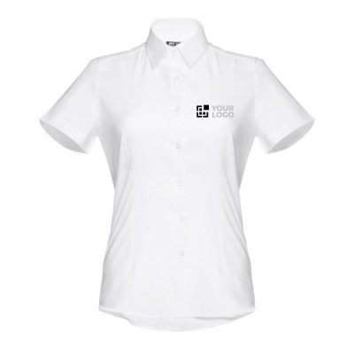 Camisas Oxford mujer en algodón y poliéster 130 g/m2 THC London WH